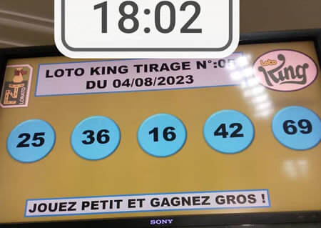 Résultats Loto KING tirage n°05