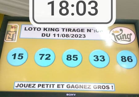 Résultats Loto KING tirage n°06