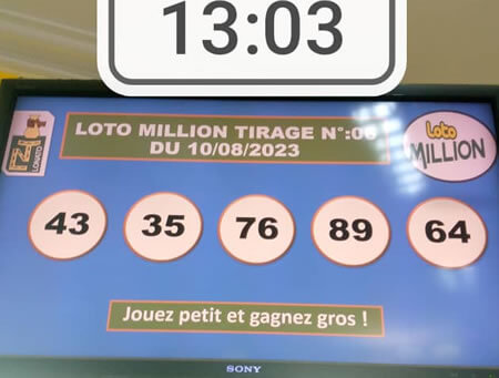 Résultats du loto MILLION tirage n°06