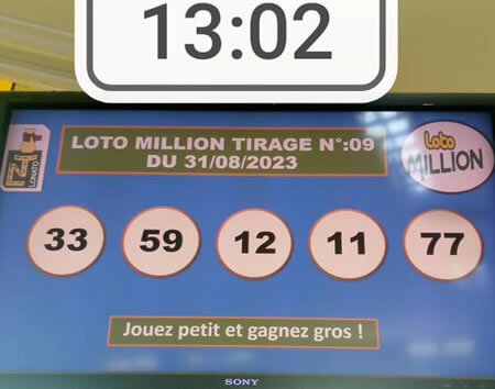 Résultats Loto MILLION tirage n°09
