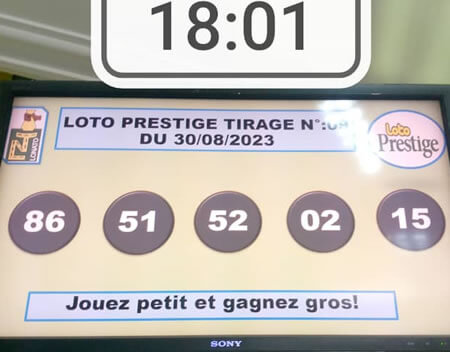 Résultats Loto PRESTIGE tirage n° 09