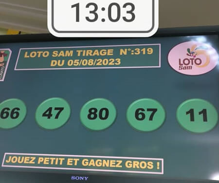 Résultats du loto SAM tirage 319