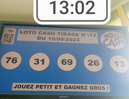 Résultats du loto Cash tirage n° 12
