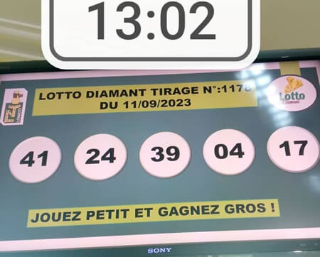 Résultats du lotto Diamant tirage 1178