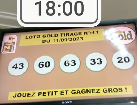 Résultats Loto Gold tirage n° 11
