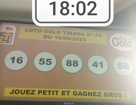 Résultats Loto Gold tirage n° 12