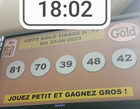 Résultats Loto Gold tirage n° 13