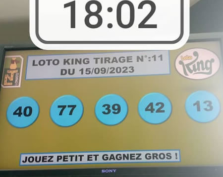 Résultats Loto KING tirage n°11