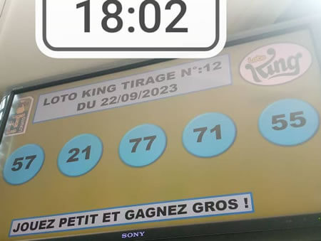 Résultats Loto KING tirage n°12