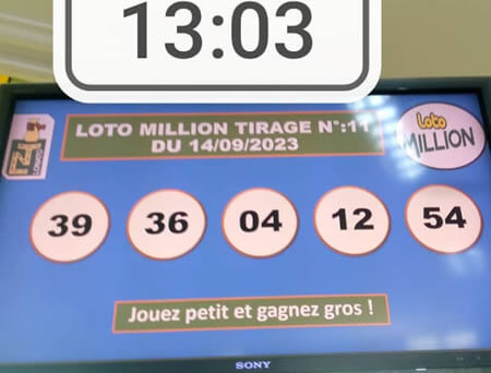 Résultats Loto MILLION tirage n°11