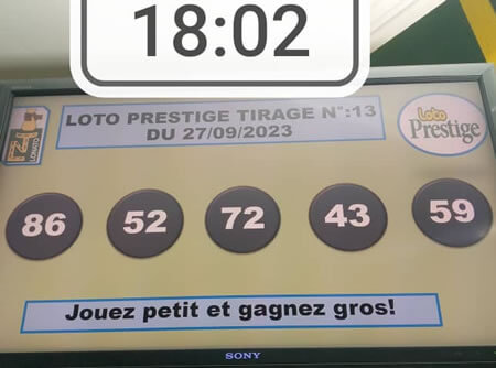 Résultats Loto PRESTIGE tirage n° 13