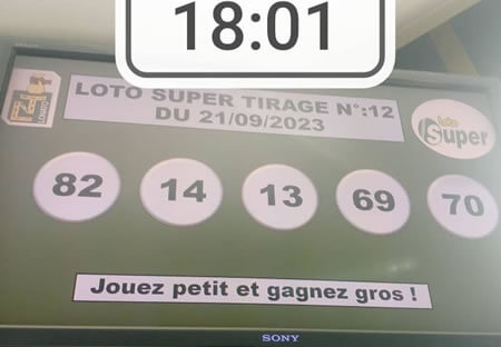 Résultats du loto Super tirage 12