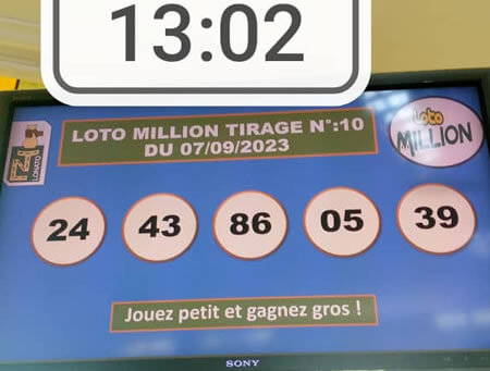Résultats Loto MILLION tirage n°10