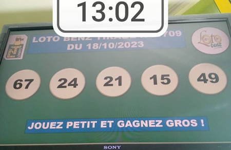 Résultats du loto Benz tirage 1709