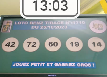 Résultats du loto Benz tirage 1710