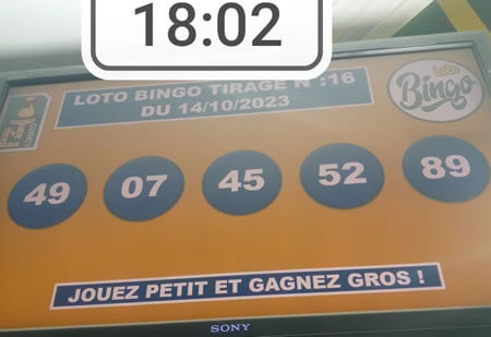 Résultats du Loto Bingo tirage 16