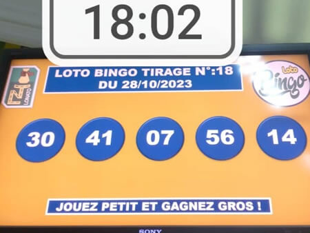 Résultats du Loto Bingo tirage 18
