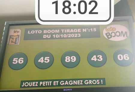 Résultats du loto Boom tirage n°15