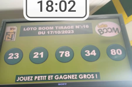 Résultats du loto Boom tirage 16