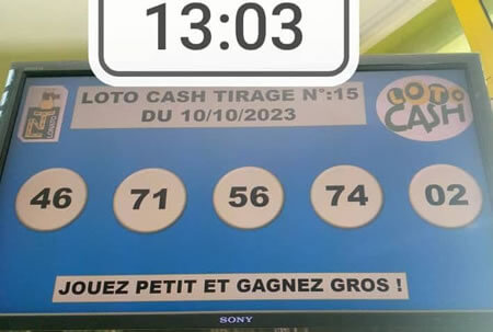 Résultats du loto Cash tirage n° 15