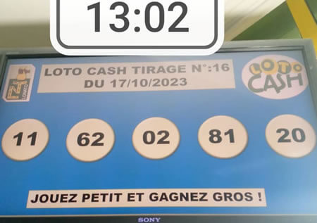 Résultats du loto Cash tirage 16