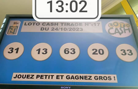 Résultats du loto Cash tirage 17