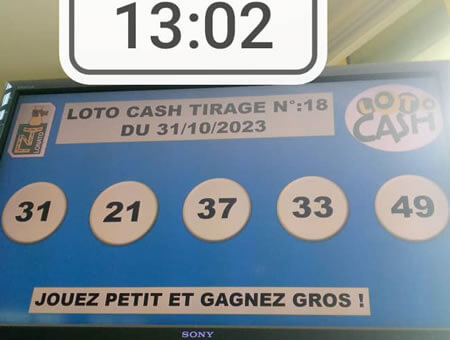 Résultats du loto Cash tirage 18