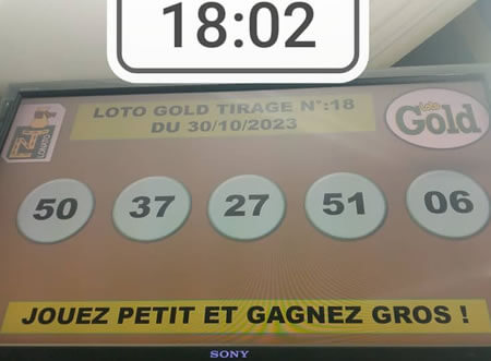 Résultats Loto Gold tirage 18