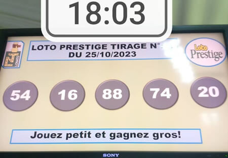 Résultats Loto PRESTIGE tirage 17