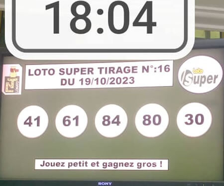 Résultats du loto Super tirage 16