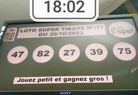 Résultats du loto Super tirage 17