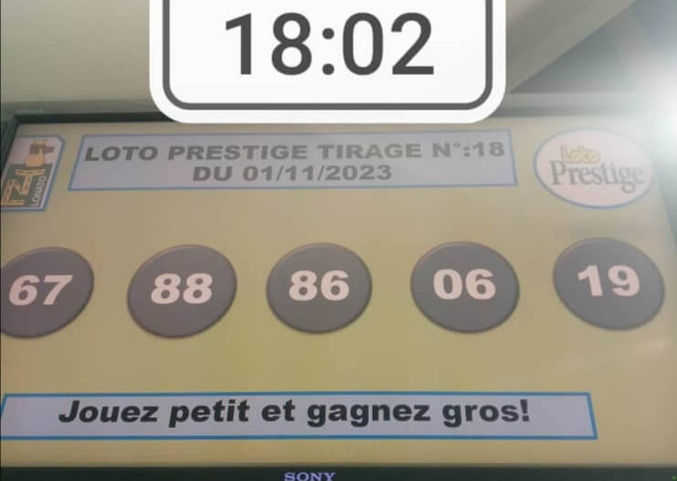 Résultats du loto Prestige tirage 18