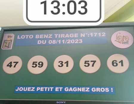 Résultats du loto Benz tirage 1712