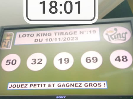 Résultats Loto KING tirage 19