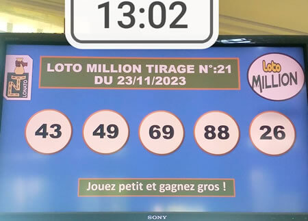 Résultats Loto MILLION tirage 21