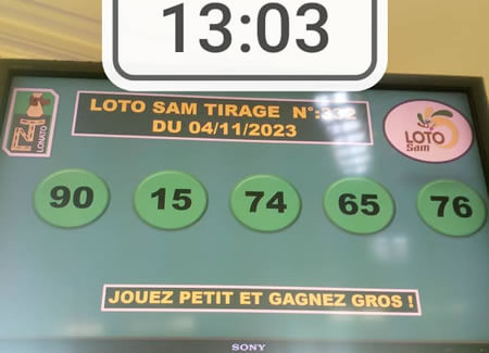 Résultats du loto SAM tirage 332