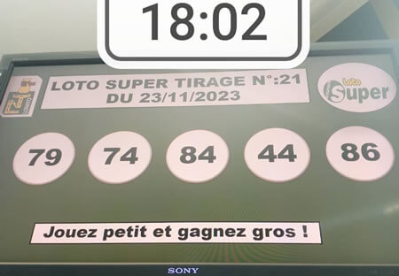 Résultats du loto Super tirage 21