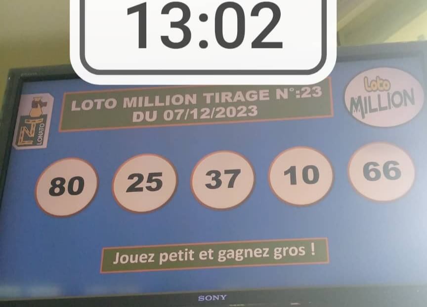 Résultats Loto MILLION tirage 23