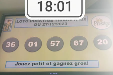 Résultats du loto Prestige tirage 26