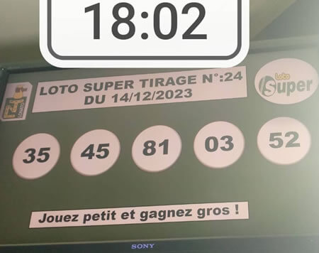 Résultats du loto Super tirage 24