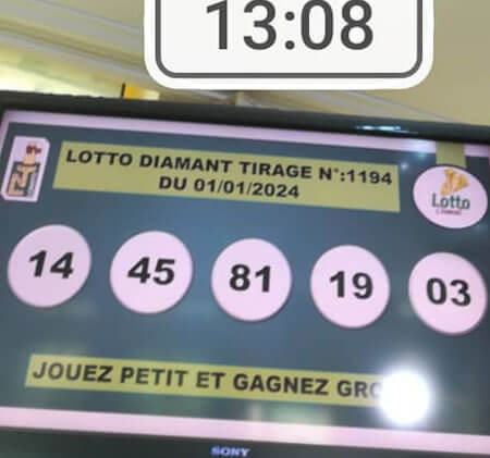 Résultats du lotto Diamant tirage 1194