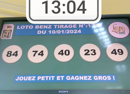 Résultats du loto Benz tirage 1721