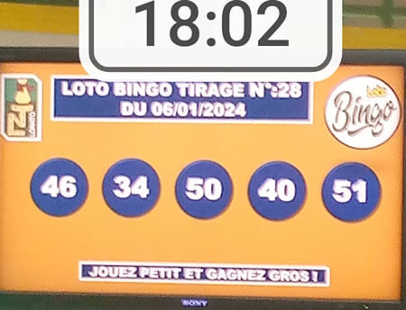 Résultats du Loto Bingo tirage 28