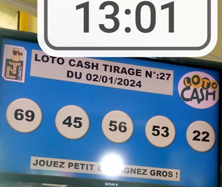 Résultats du loto Cash tirage 27
