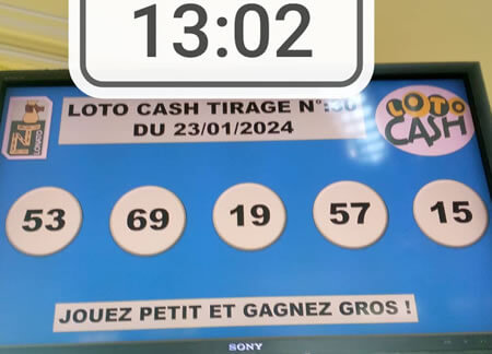 Résultats du loto Cash tirage 30