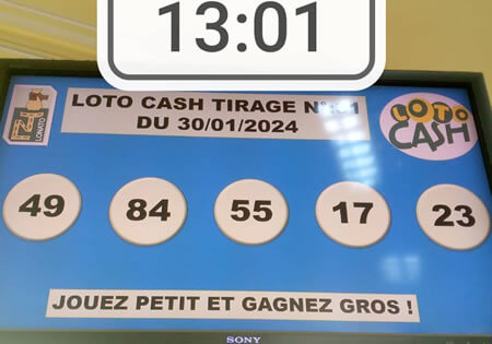 Résultats du loto Cash tirage 31