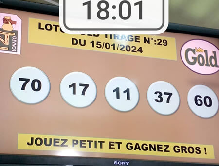 Résultats Loto Gold tirage 29
