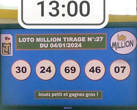 Résultats Loto MILLION tirage 27
