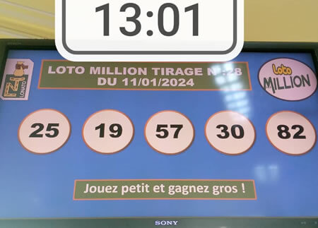 Résultats Loto MILLION tirage 28