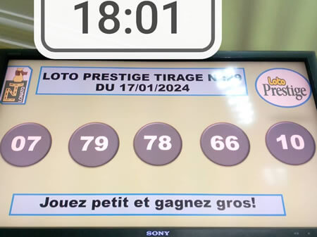Résultats du loto Prestige tirage 29